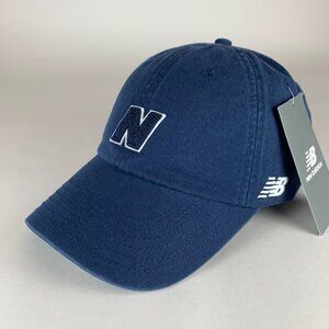 New Balance Mens Navy Blue Relaxed Fit Strapback Adjustable Hat New